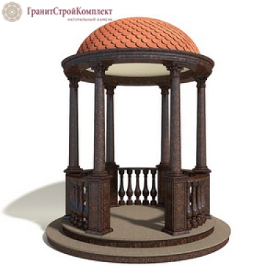 Ротонда из натурального камня 4,гранит Дымовский