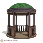 Ротонда из натурального камня 1,гранит Дымовский