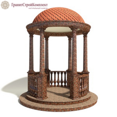 Ротонда из натурального камня 4,гранит Капустинский