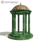 Ротонда из натурального камня 2,мрамор Змеевик