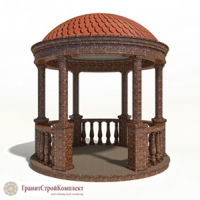 Ротонда из натурального камня 1,гранит Капустинский
