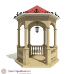 Восточный тип беседки из натурального камня,Известняк Сары — Таш